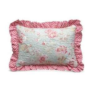  Country Cottage Boudior Sham   Quilted Floral Baby