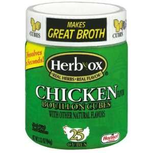 Herb Ox Chicken Bouillon Cubes, 25 ct, 12 pk  Grocery 