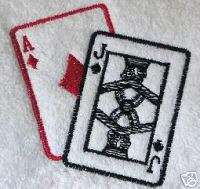 Blackjack towel poker card gambling towel casino  