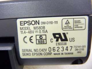 EPSON M58DB Black Point of Sale Customer Display with Pole DM D110 111 
