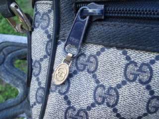 VTG Gucci Authentic GG Monogram Navy Blue Shoulder Bag  