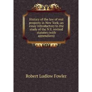   revised statutes (with appendices) Robert Ludlow Fowler Books