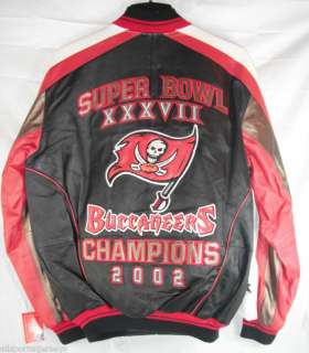 NWT NFL LEATHER JACKET   TAMPA BAY BUCCANEERS   XL 790755533716  