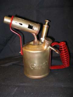 RARE Antique Eskilstuna KFE MF AB Brass Blow Torch, Made in Sweden 