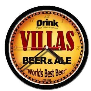  VILLAS beer and ale cerveza wall clock 