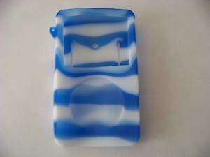 iPod Classic 5G 30GB Silicone Skin Blue White Zebra  
