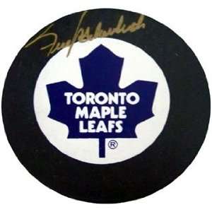  Frank Mahovlich Autographed Hockey Puck Toronto Maple 