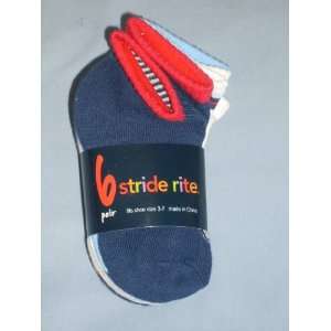 Stride Rite Little Boy   Toddler Boy Socks, 6 pair, Shoe Size 3 7 