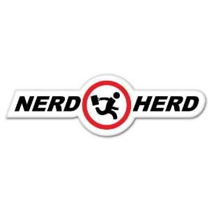  Nerd Herd Computer Geek car bumper sticker 7 x 2 