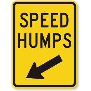  Speed Humps (with Down Arrow Pointing Left ) Fluorescent 