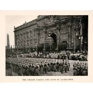  Print Berlin Germany Troops Oath Allegiance William Second Parade 