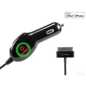 Cellet Extra USB Charging Port Plug in Car Charger with Green LED for 