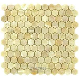  Clear view   hexagon honey onyx tumbled 12 x 12 mesh 