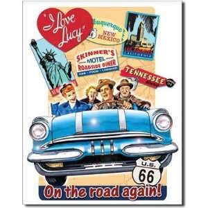  I Love Lucy On the Road Again TV Retro Vintage Tin Sign 