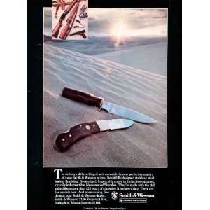 1979 Ad Smith Wesson Knives Firearms Steel Desert Bangor Punta Pistols 