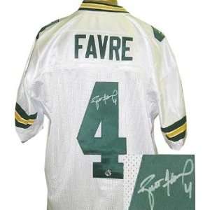 Brett Favre Autographed/Hand Signed Green Bay Packers Reebok White 