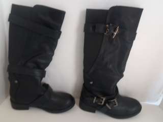 NEW BONGO BLACK HIGH BOOTS WITH BUCKLE DETAILING SIZE 5  