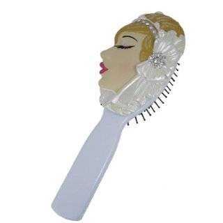 21. Bridal Hairbrush Hair Brush Bejeweled Side View Blonde Bride by 