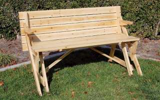 Picnic Table   Bench Transformer Wood For home or commercial use. H 