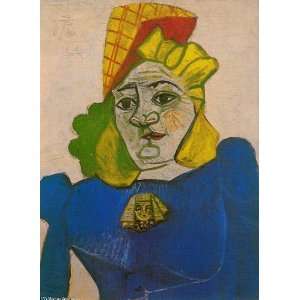   Oil Reproduction   Pablo Picasso   24 x 34 inches   Woman with broche