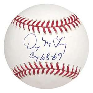  Denny McLain Cy 68 69 Autographed / Signed Baseball 