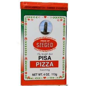 SZEGED Pisa PIZZA Seasoning   3 (THREE) 4 oz tins  Grocery 