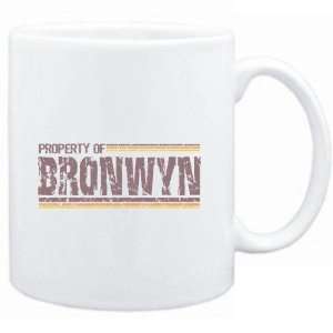  Mug White  Property of Bronwyn   Vintage  Female Names 