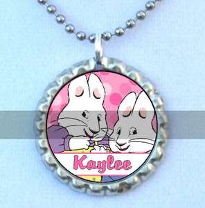 Max and Ruby Personalized Flattened Bottlecap Necklace  
