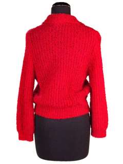 Vintage Schiaparelli Sweater Raspberry Wool 1950S  