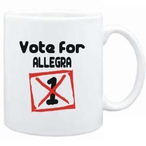 Mug White  Vote for Allegra  Female Names Sports 