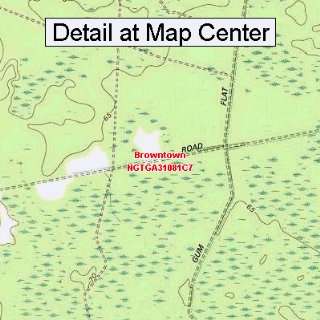  USGS Topographic Quadrangle Map   Browntown, Georgia 