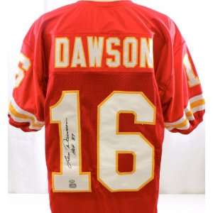  Len Dawson Signed Jersey w/ HOF 87   Autographed NFL Jerseys 