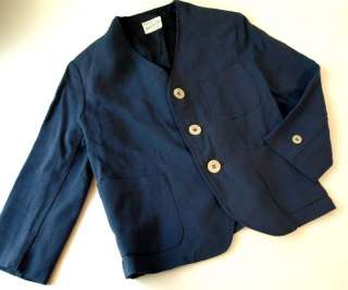 Vintage 60s boys mod navy linen BLAZER Jacket S 4/5  