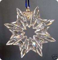 NEW Swarovski 2003 Annual Snowflake / Star Ornament   