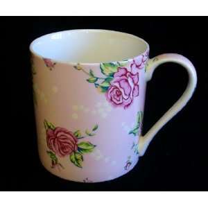 Heron Cross Pottery Large 1 Pint Mug In Staffordshire Rose Motif On 
