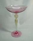 OLD VENITIAN MURANO RUBY GLASS GOLD FLAKES SWAN COMPOTE  