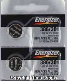 pcs 386 / 301 Energizer Watch Batteries SR43SW SR43W  