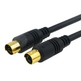   Gold Plated 12ft S Video Cable Cord M/M S Video Svideo 12 ft  