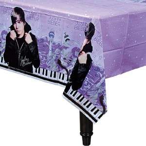NEW Justin Bieber Plastic Table cover 54 x 84 Table Cloth  