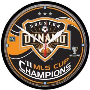   Houston Dynamo 2011 MLS Cup Champions Round Clock