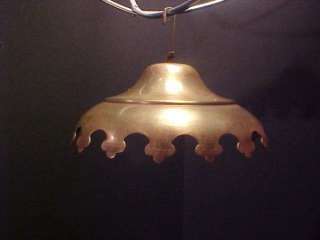 Victorian Library Chandelier HANGING OIL LAMP Heavy Brass Smoke Bell 