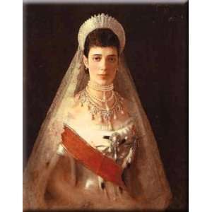 Portrait of the Empress Maria Feodorovna 13x16 Streched Canvas Art by 