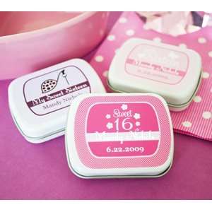 Sweet Sixteen (or 15) Personalized Mint Tins   Baby Shower Gifts 