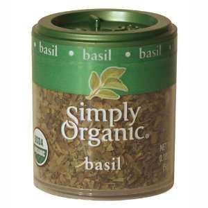  Simply Organic Sweet Basil Leaf Cut & Sifted   0.18 oz 