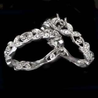 1920s ROUND DIAMOND BEZEL WEDDING BAND FILIGREE RING  