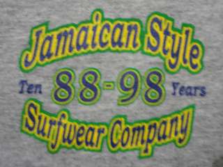VINTAGE 98 JAMAICAN STYLE SURFWEAR COMPANY T SHIRT  