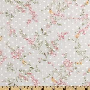  56 Wide Cotton Lawn Clip Dot Floral White Fabric By The 