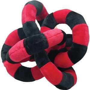    Small Loopies Circle Red & Black Plush Dog Toy
