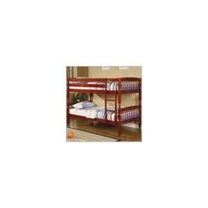  Coaster Coral Bunk Bed in Warm Cherry Finish Furniture 