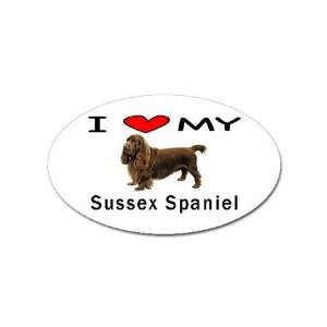  I Love My Sussex Spaniel Oval Magnet